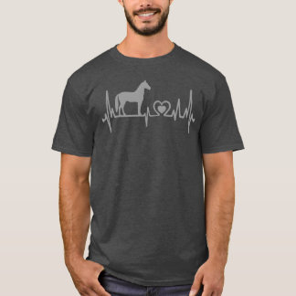 T-shirt Heartbeat Horse Love Rider Design for Horse Lover