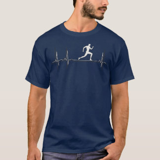 T-shirt Heartbeat Running I Love Running