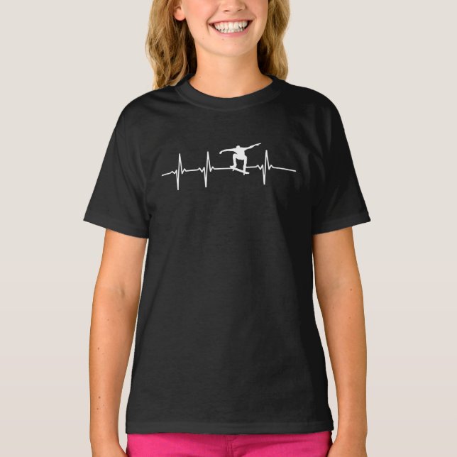 T-shirt Heartbeat skateboard (Devant)