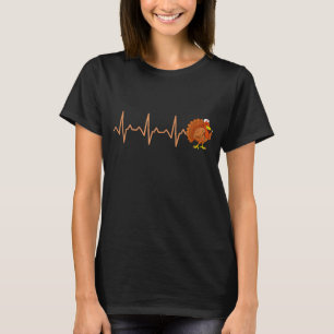 T-shirt Heartbeat Turkey Nurse Thanksgiving