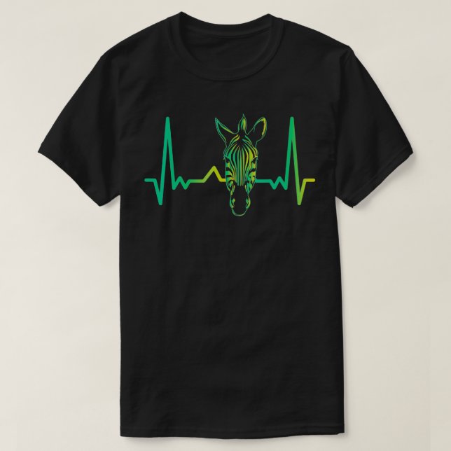 T-shirt Heartbeat Zebra (Design devant)