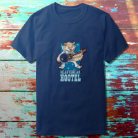 Heartbreak Hotel Funny Rock Star Owl Cartoon