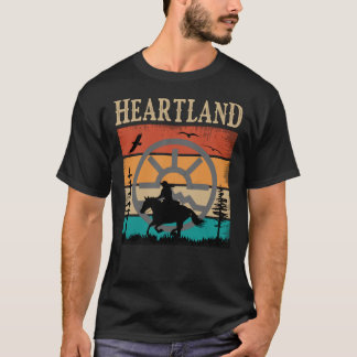 T-shirt Heartland, Heartland Ranch, Coeur du coucher du so