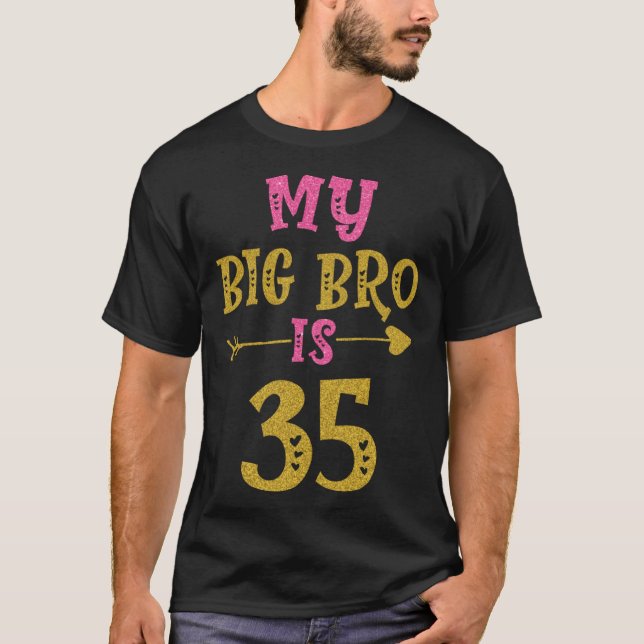 T-shirt Hearts 35ème Anniversaire Pour Big Brother De Sist (Devant)