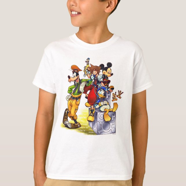 T-shirt Hearts du Royaume : codé| Art de la clé de groupe (Devant)