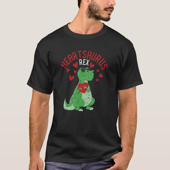 T-shirt Heartsaurus Rex Dab Dance Heart Dino Valentines Da (Devant)