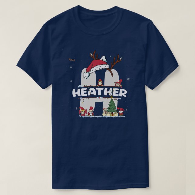 T-shirt Heather Christmas w Heather Name pour les Noël drô (Design devant)