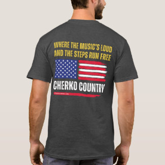 T-shirt (Heather) Drapeau américain / La musique est forte