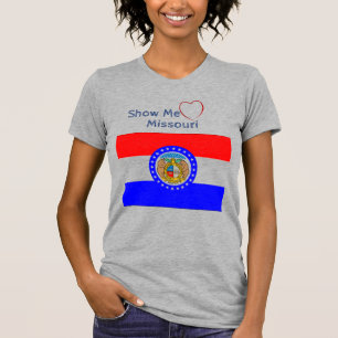 T-shirt Heather Grey 'Montre-moi' Amour Missouri Patriotiq