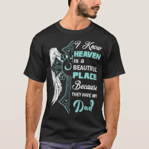 T-shirt Heaven dad the Best Fête des pères Don