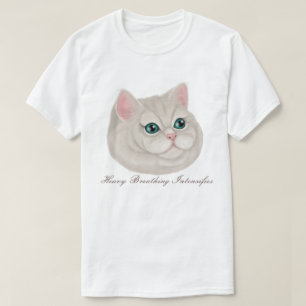T-shirt Heavy Breathing cat