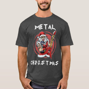 T-shirt Heavy metal Christmas Metalhead Santa Rock Horns