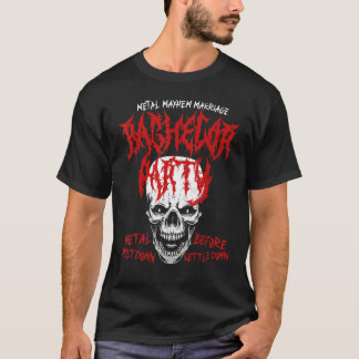 T-shirt Heavy Metal Music Bachelor Party Skull