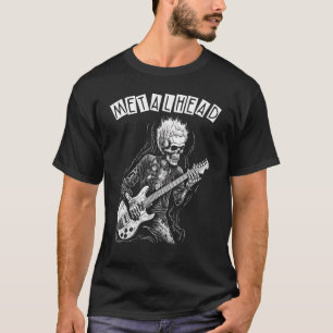 T-shirt Heavy Metal Punk Rock N Roll Skeleton Guitariste M