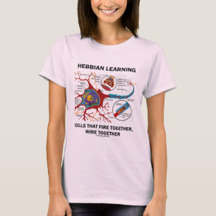 T-shirt Hebbian apprenant le feu de cellules câblent