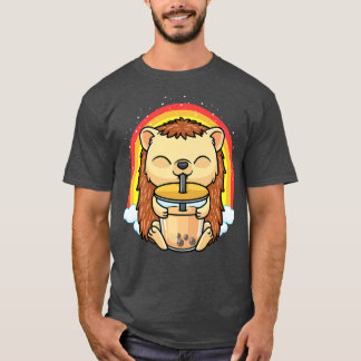 T-shirt Hedgehog Bubble Tea Boba Kawaii Aesthétique Anime 