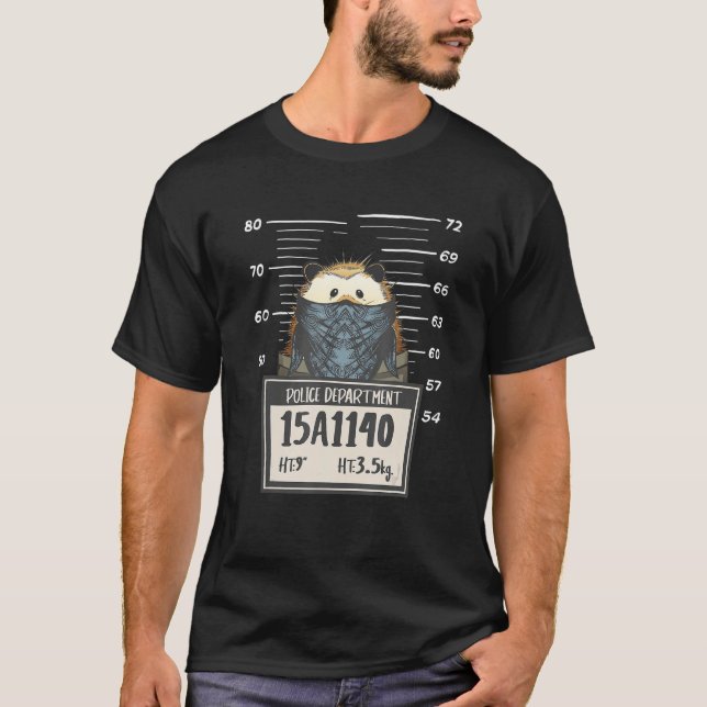T-shirt Hedgehog Mugshot  Animal Porcupine Hedgehog (Devant)