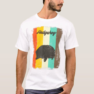 T-shirt Hedgehog Retro les années 70 Vintage animal mignon