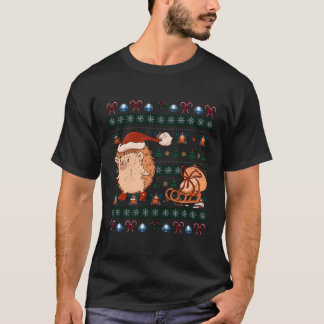 T-shirt Hedgehog Xmas cadeau mignon animal laid Noël