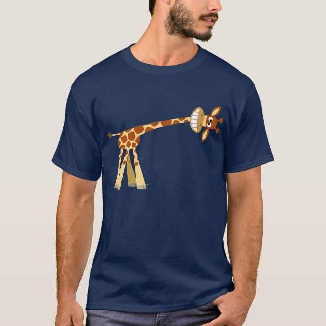T-shirt Hee Hee Hee ! ! Mignonne Giraffe en caricature T-s (Devant)