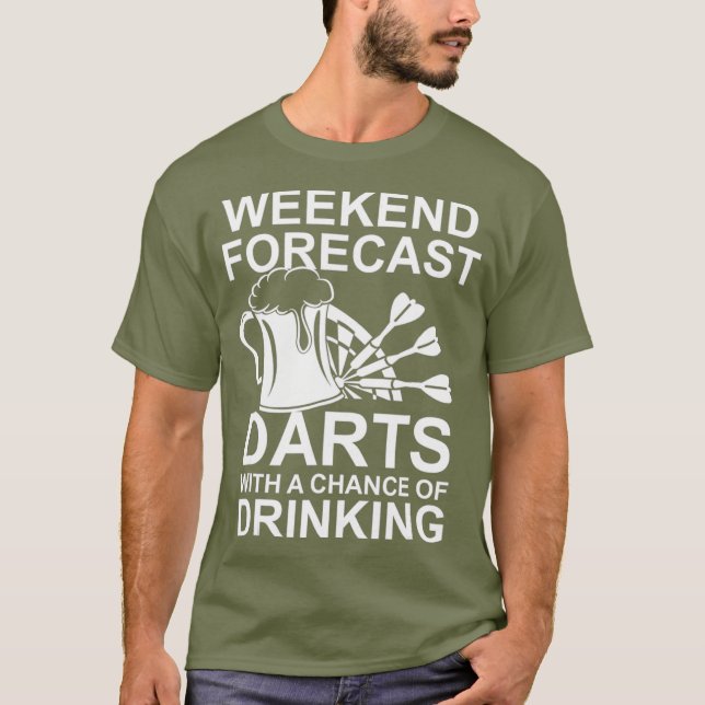 T-shirt Heekend Prévision fléchettes Beer T Shirt (Devant)