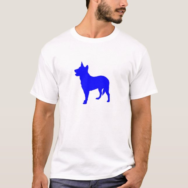 T-shirt Heeler bleu australien (Devant)