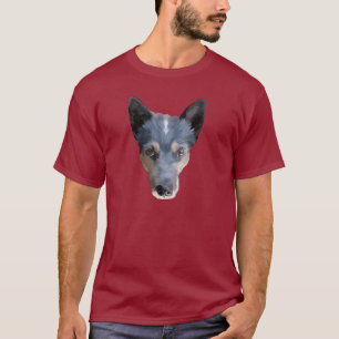 T-shirt Heeler bleu/chien australien de bétail