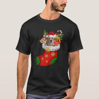 T-shirt Heeler ROUGE En Sock Noël Noël Chapeau Noël Chien 