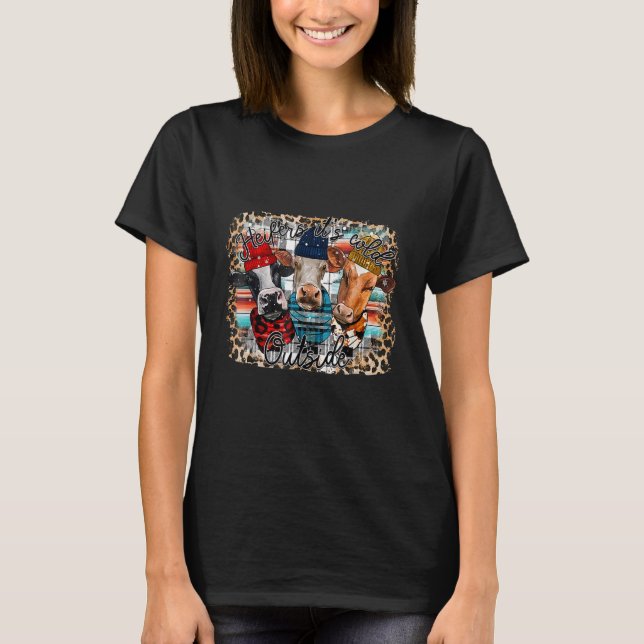 T-shirt Heifers It's Cold Outside Western Christmas Thank  (Devant)