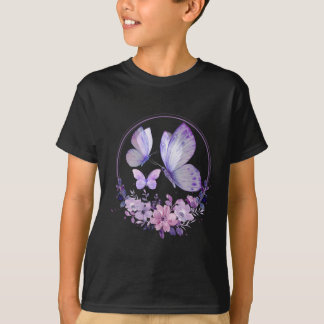 T-shirt Heimerheimer Purple Floral Pansy Démence Heimerhe