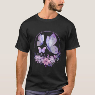 T-shirt Heimerheimer Purple Floral Pansy Démence Heimerhe