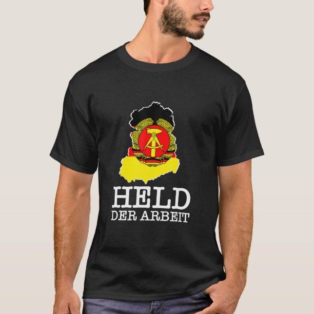 T-shirt Held Der Arbeit Ossi Idée cadeau Cadeau Allemagne  (Devant)