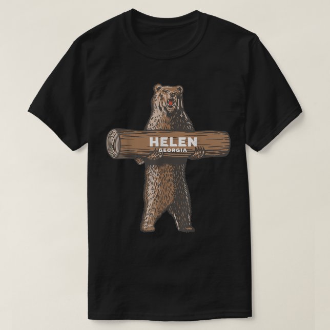 T-shirt Helen Georgia GA Growling Bear Vacation Souvenir  (Design devant)