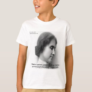 T-shirt Helen Keller et Célèbre Citation Sourde/Aveugle