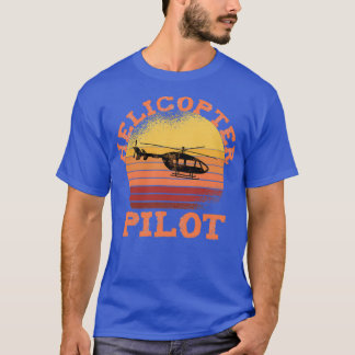 T-shirt Hélicoptère à la mode Retro Look