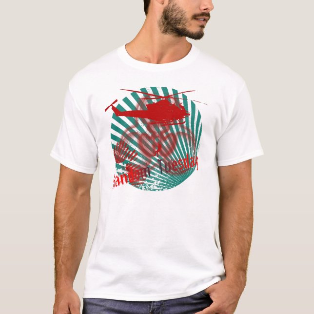 T-shirt Hélicoptère aléatoire de mardi (Devant)