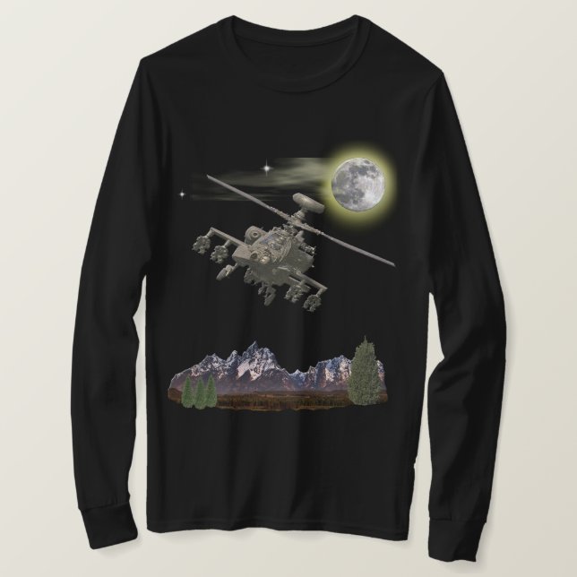 T-shirt hélicoptère apache (Design devant)