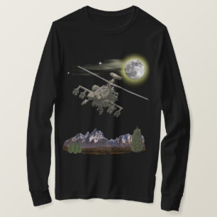 T-shirt hélicoptère apache militaire