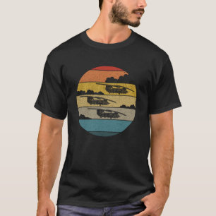 T-shirt Hélicoptère CH47 Chinook Retro Sunset CH-47 Chinoo