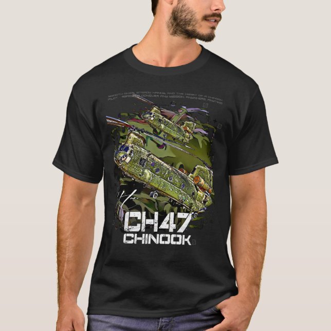 T-shirt Hélicoptère CH-47 Chinook (Devant)