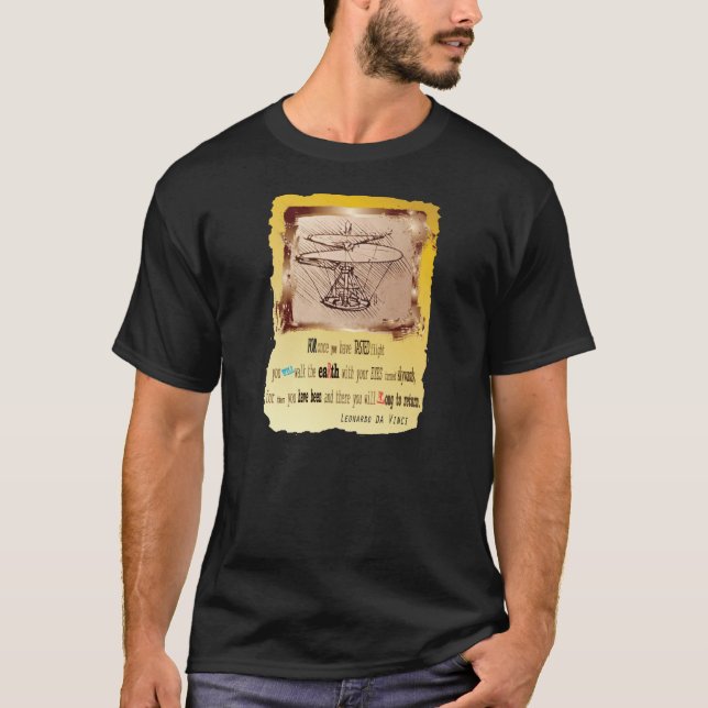T-shirt Hélicoptère Da Vinci 🚁 Budget ✨ (Devant)