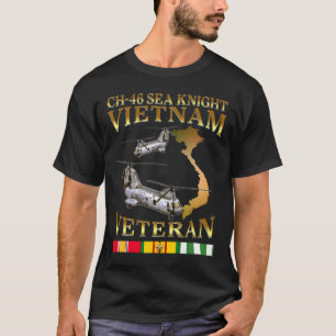 T-shirt Hélicoptère de chevalier de mer Ch-46 Vétérinaire