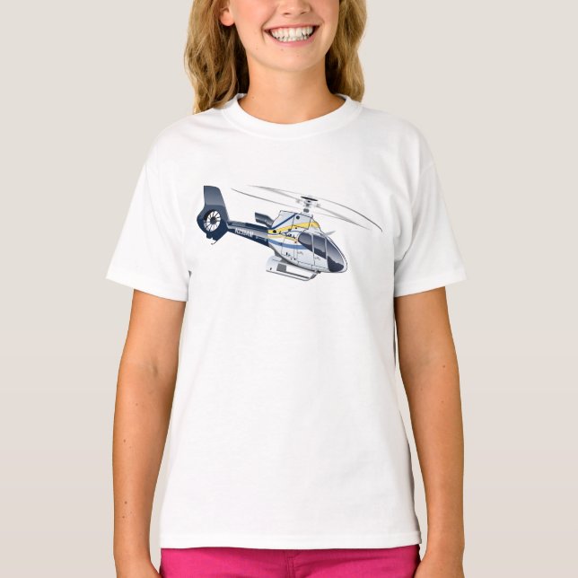 T-shirt Hélicoptère de dessin (Devant)
