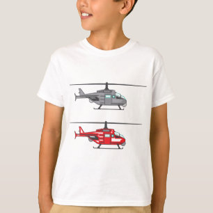 T-shirt Hélicoptère moderne de concept
