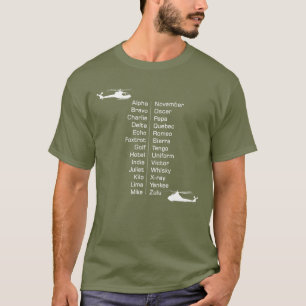 T-shirt Hélicoptère Pilote orthographique phonétique Mots 