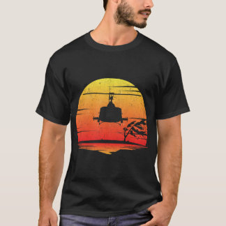 T-shirt Hélicoptère UH1 Huey Retro Style Vintage Vietnam C