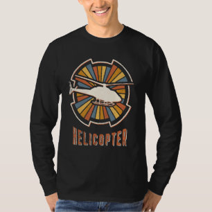 T-shirt Hélicoptère Vintage Classique Rétro Amour