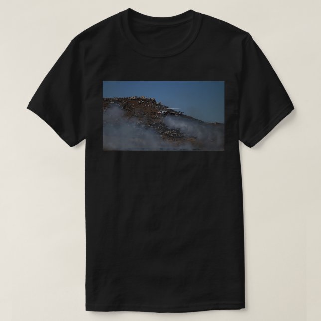 T-shirt Hélicoptère WILDFIRE faisant une goutte d'eau (Design devant)