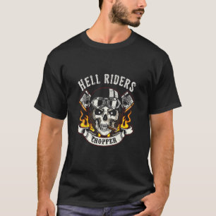 T-shirt Hell Rider Chopper Biker Crâne