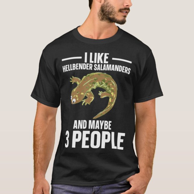 T-shirt Hellbender Salamander Funny Amphibian Biologist (Devant)